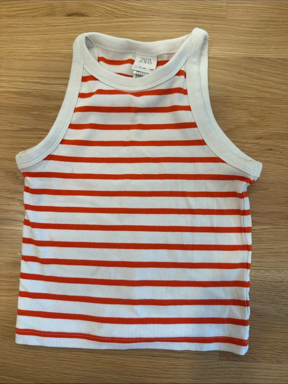 Zara Girls Striped Tank Tops Sz 11/12 - Red & Blue - Picture 6 of 7